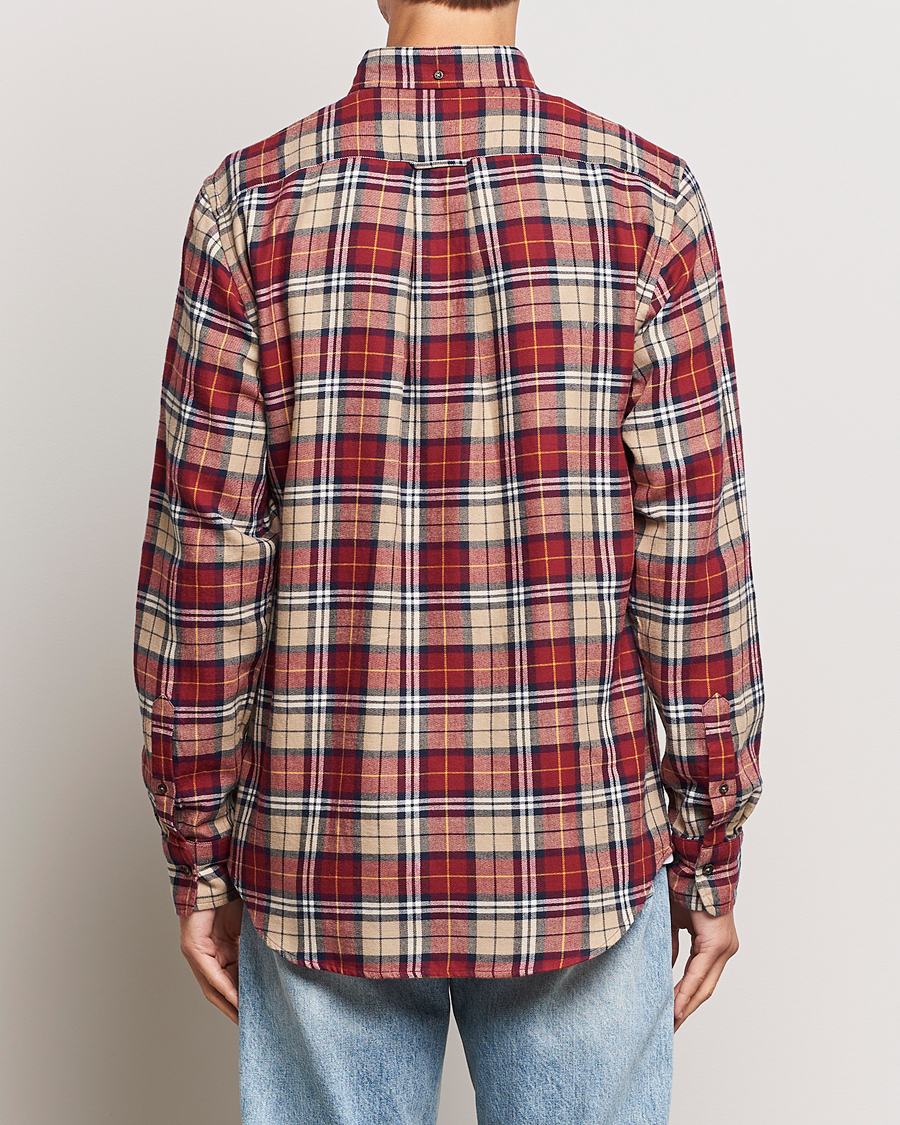 Heren | Overhemden | Gant | Regular Fit Flannel Checked Shirt Plumped Red