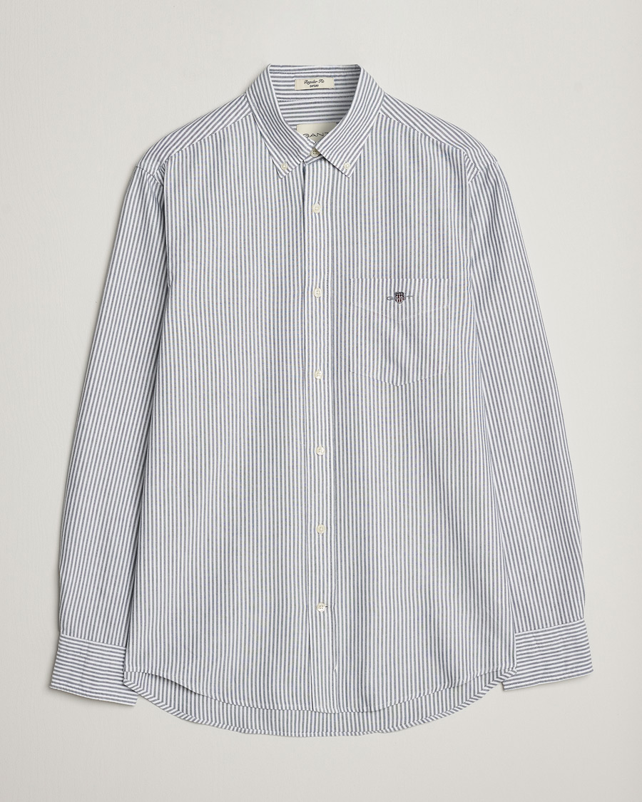 Heren | Overhemden | GANT | Regular Fit Striped Oxford Shirt Persien Blue