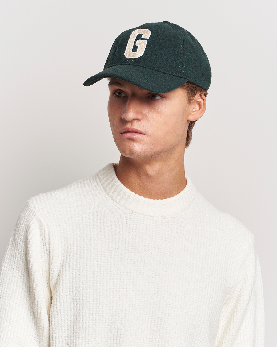 Heren | GANT Badge Wool Cap Tartan Green | GANT | Badge Wool Cap Tartan Green