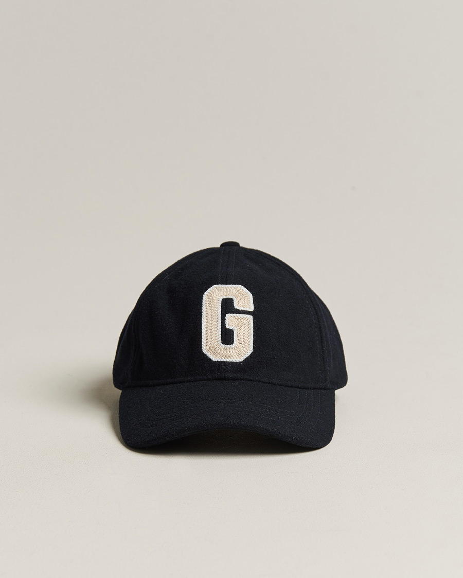 Heren | GANT Badge Wool Cap Evening Blue | GANT | Badge Wool Cap Evening Blue