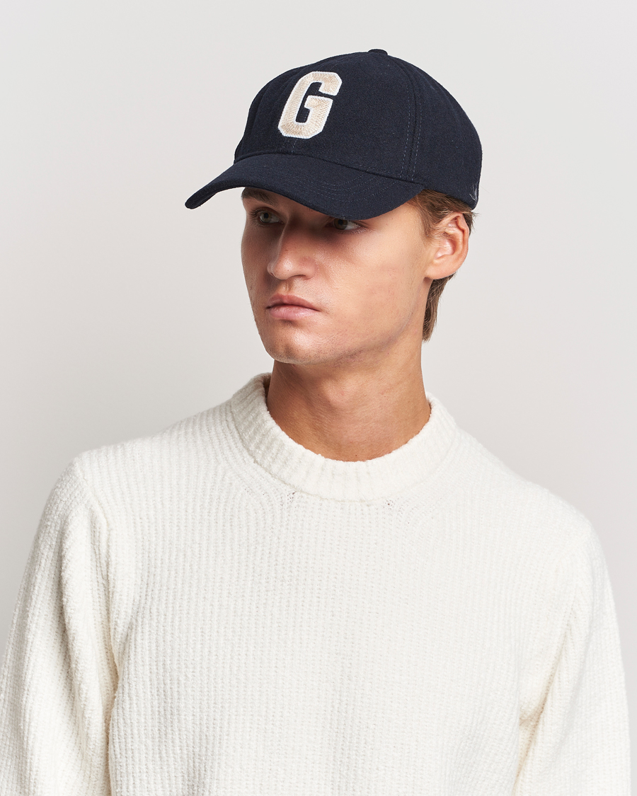Heren | Hoeden en petten | GANT | Badge Wool Cap Evening Blue