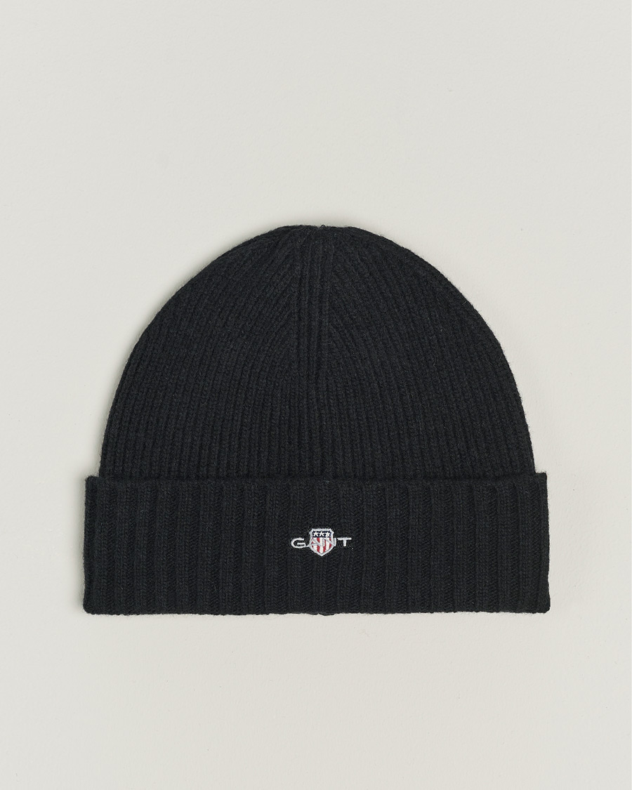 Heren | Mutsen | GANT | Wool Lined Beanie Black