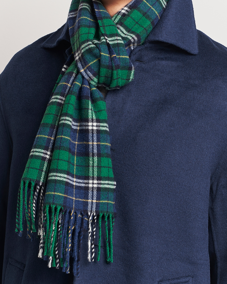 Heren |  | GANT | Wool Multi Checked Scarf Forest Green