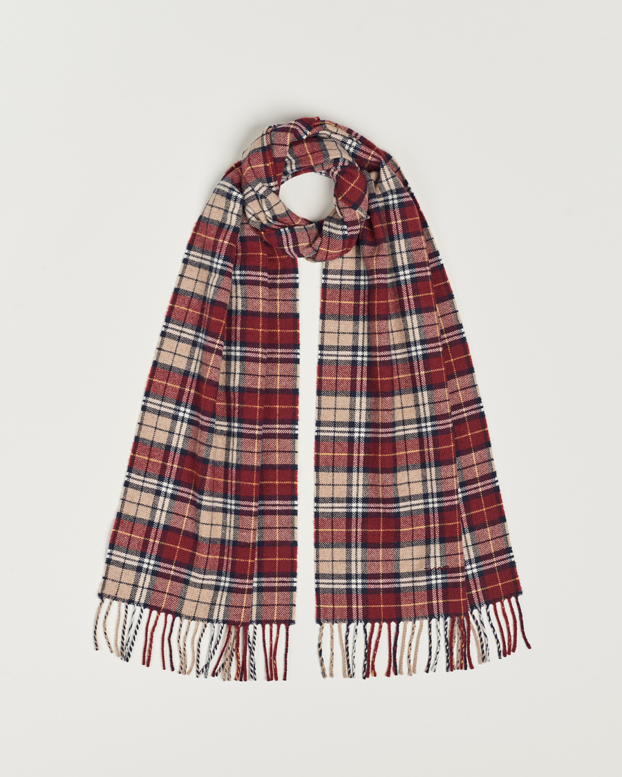 Heren | GANT Wool Multi Checked Scarf Plumped Red | GANT | Wool Multi Checked Scarf Plumped Red