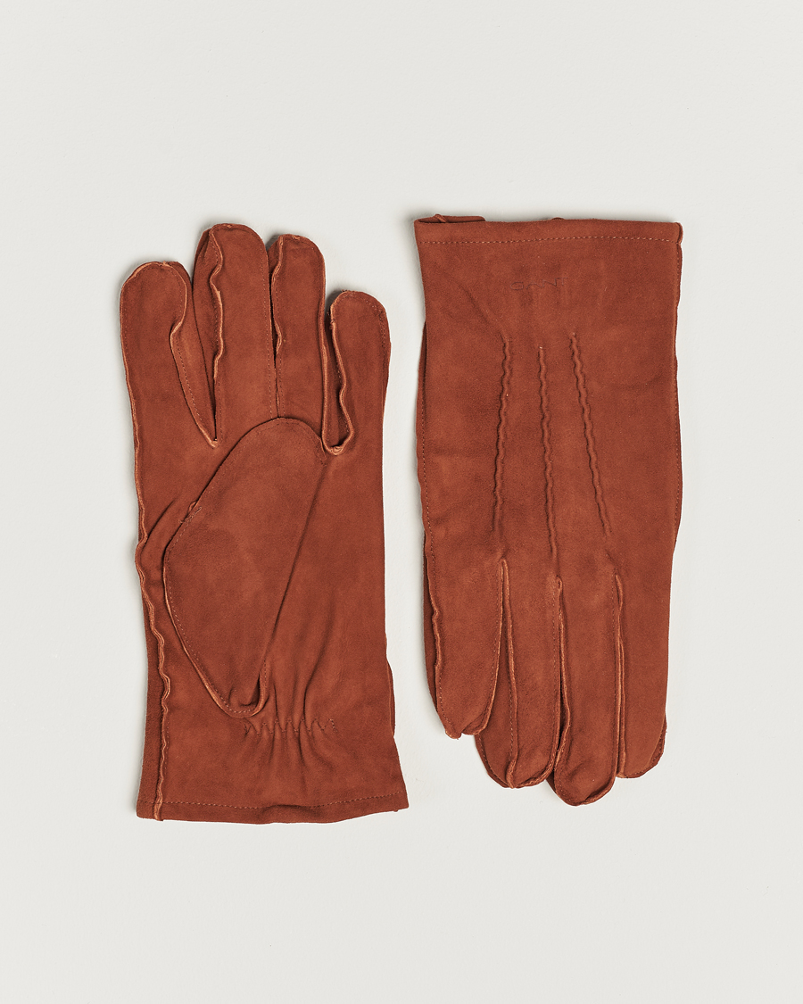Heren | GANT | GANT | Classic Suede Gloves Clay Brown