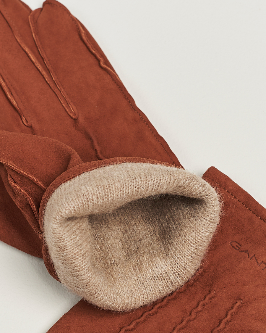 Heren |  | GANT | Classic Suede Gloves Clay Brown