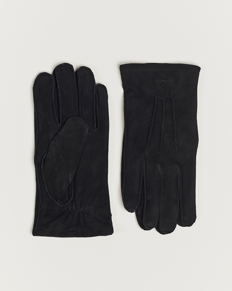 Heren | GANT Classic Suede Gloves Black | Gant | Classic Suede Gloves Black