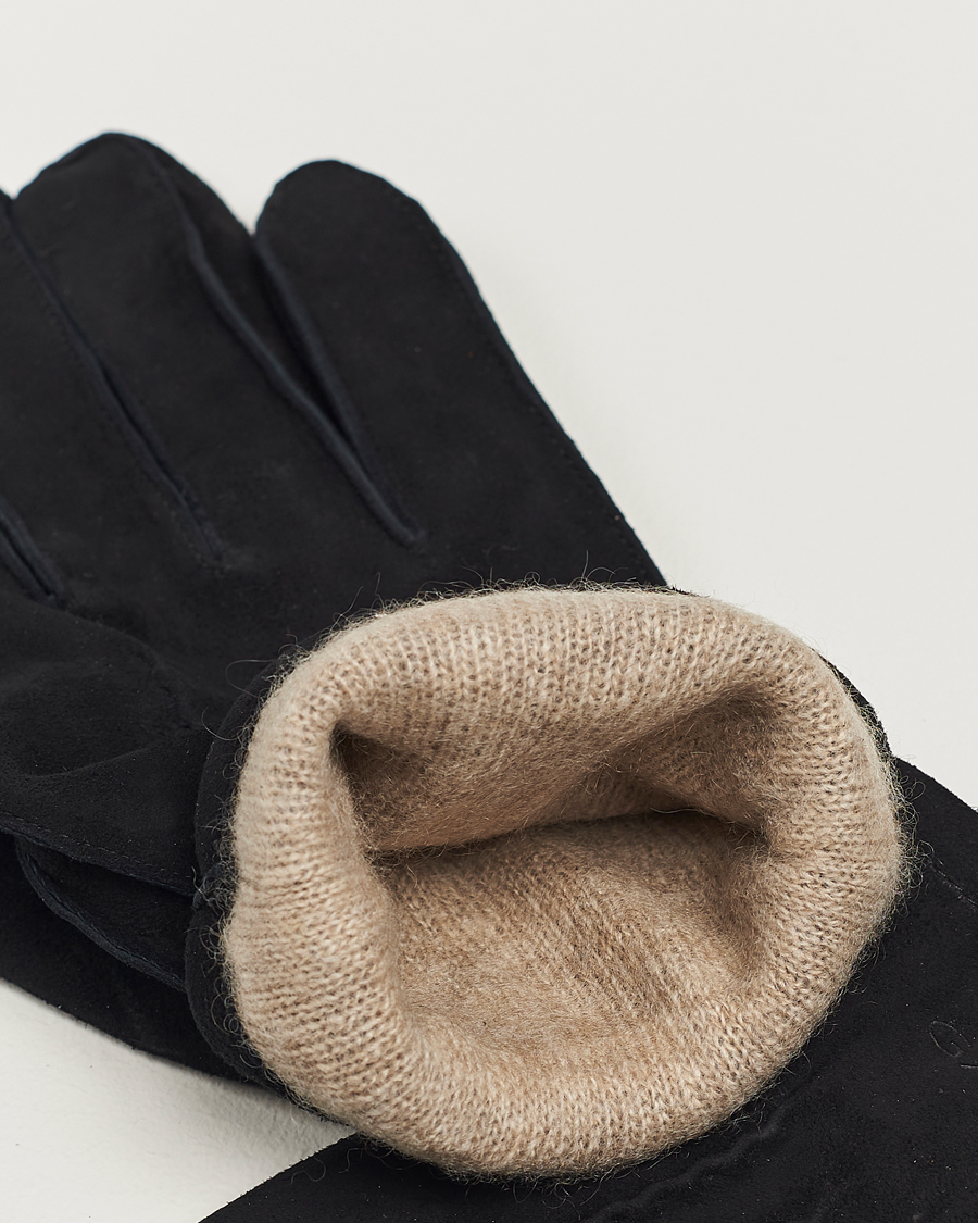 Heren | GANT Classic Suede Gloves Black | Gant | Classic Suede Gloves Black