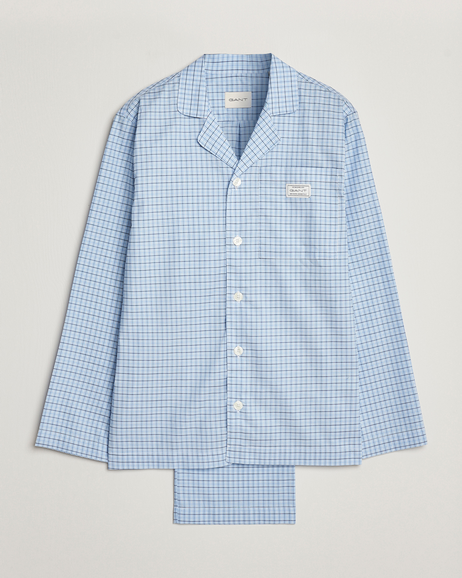 Heren | Pyjama's en gewaden | Gant | Checked Pyjama Set Capri Blue