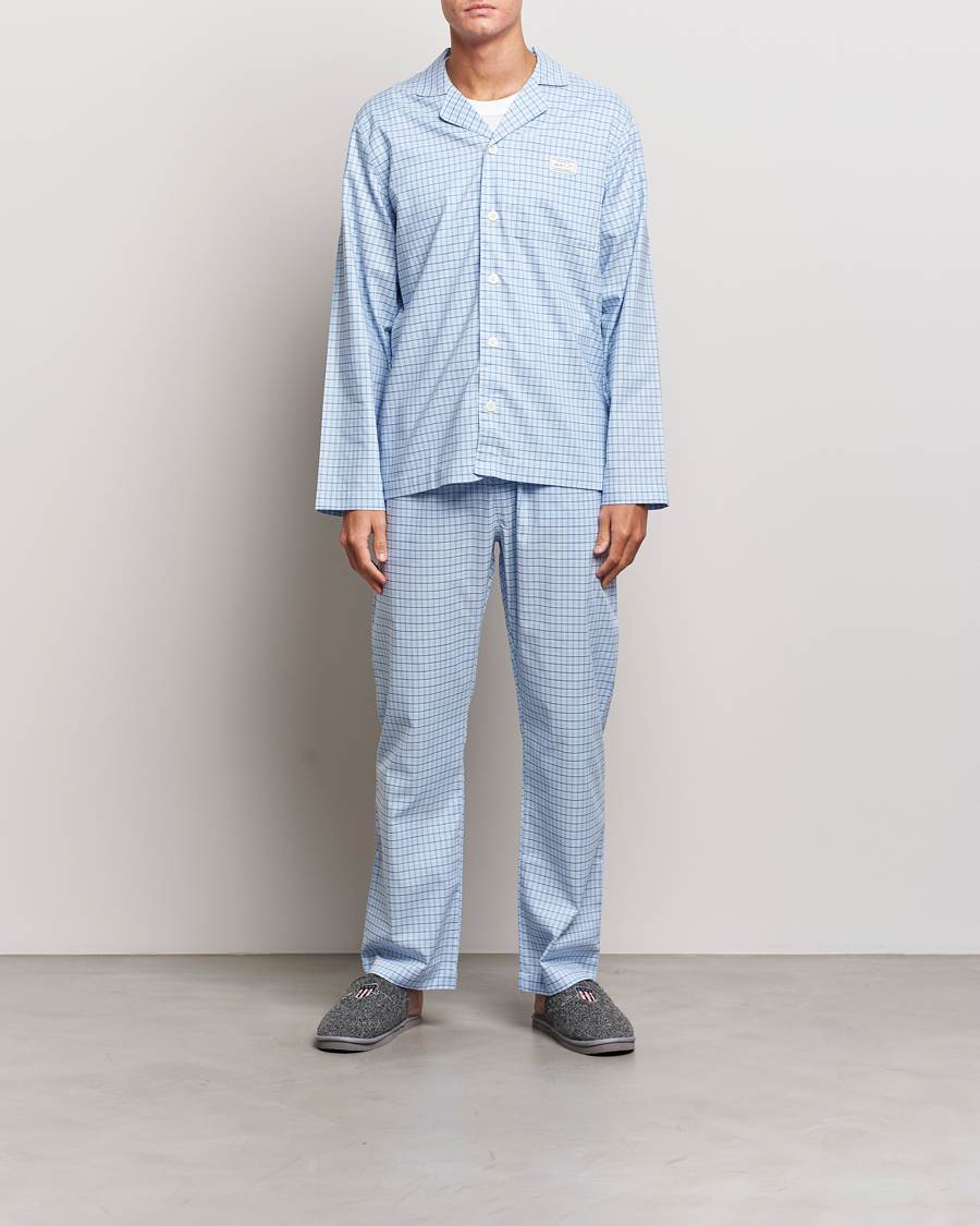 Heren | Pyjama's en gewaden | GANT | Checked Pyjama Set Capri Blue