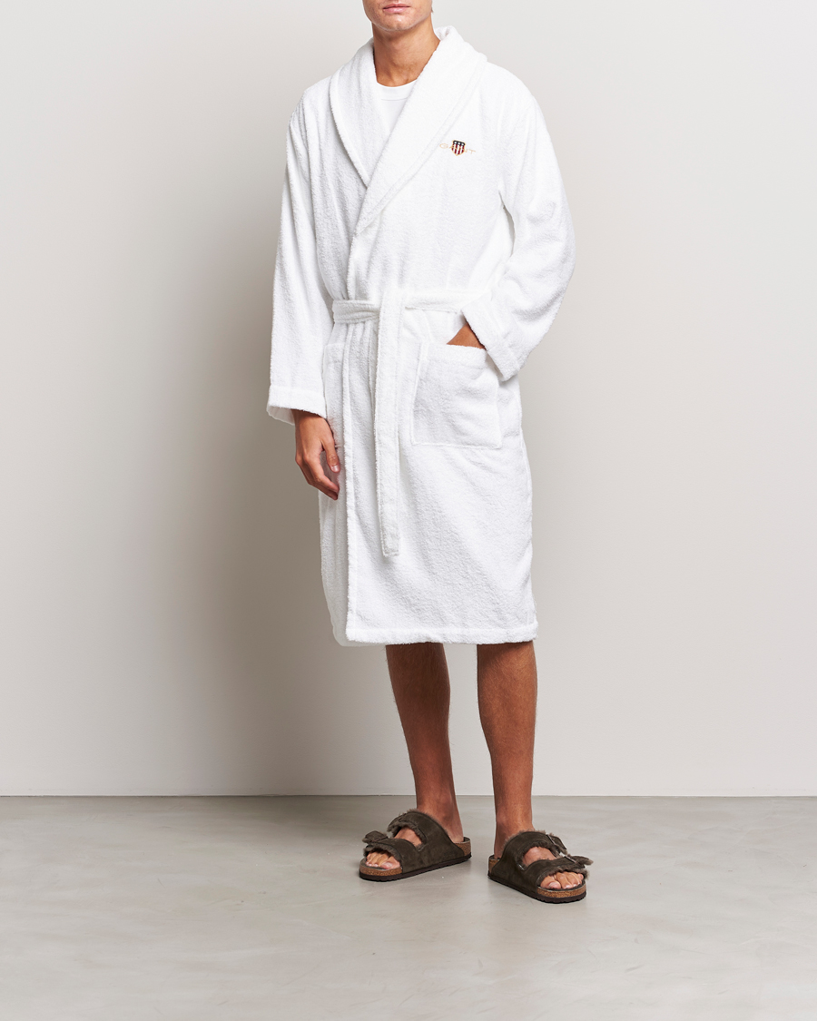 Heren | Pyjama's en gewaden | GANT | Archive Shield Terry Robe White