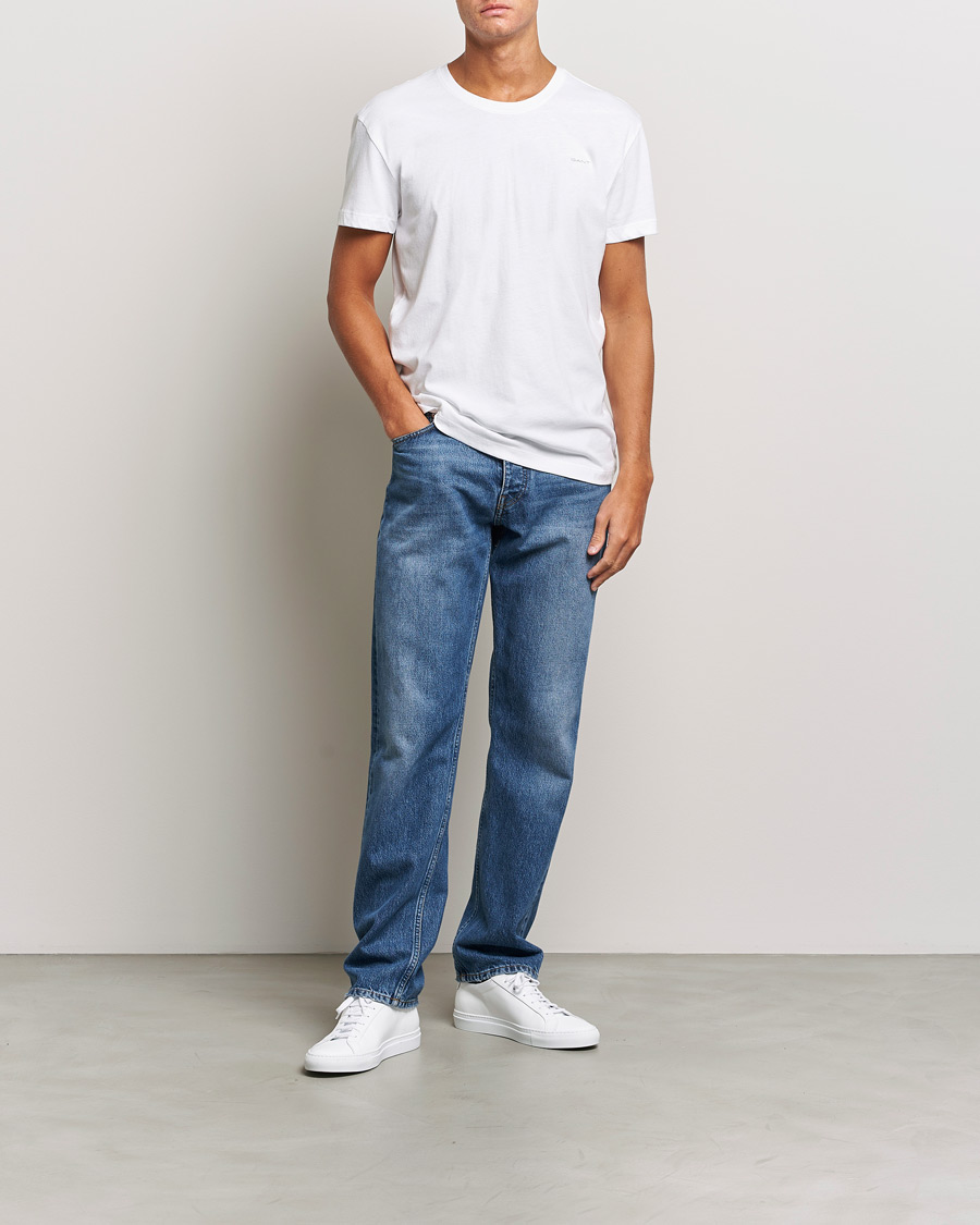Heren | T-shirts | GANT | 2-Pack Crew Neck T-Shirt White