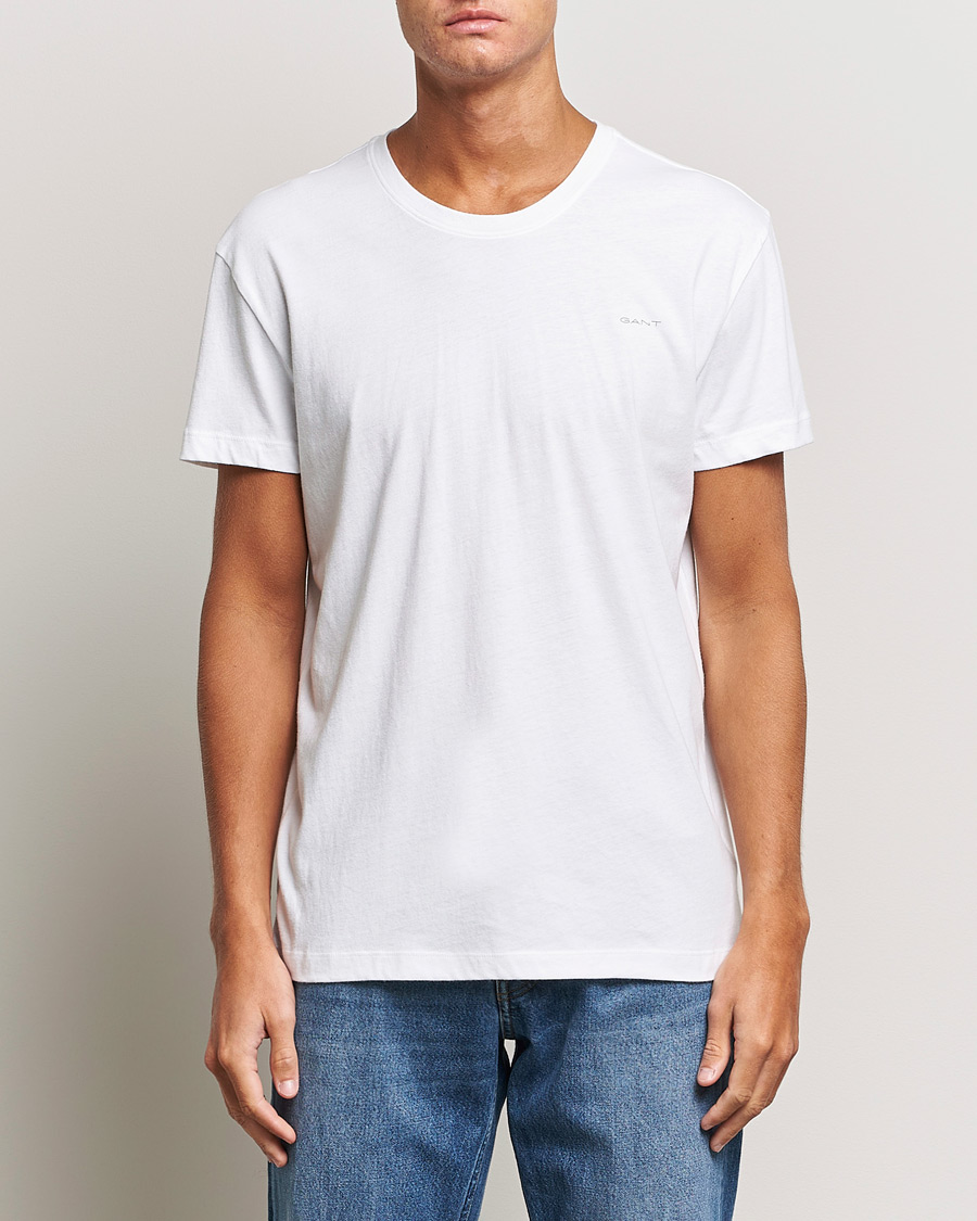 Heren | GANT | GANT | 2-Pack Crew Neck T-Shirt White