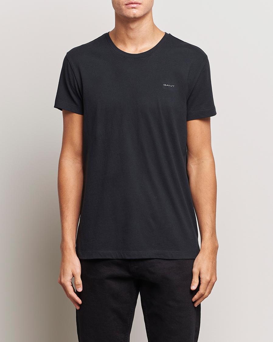 Heren | GANT | GANT | 2-Pack Crew Neck T-Shirt Black