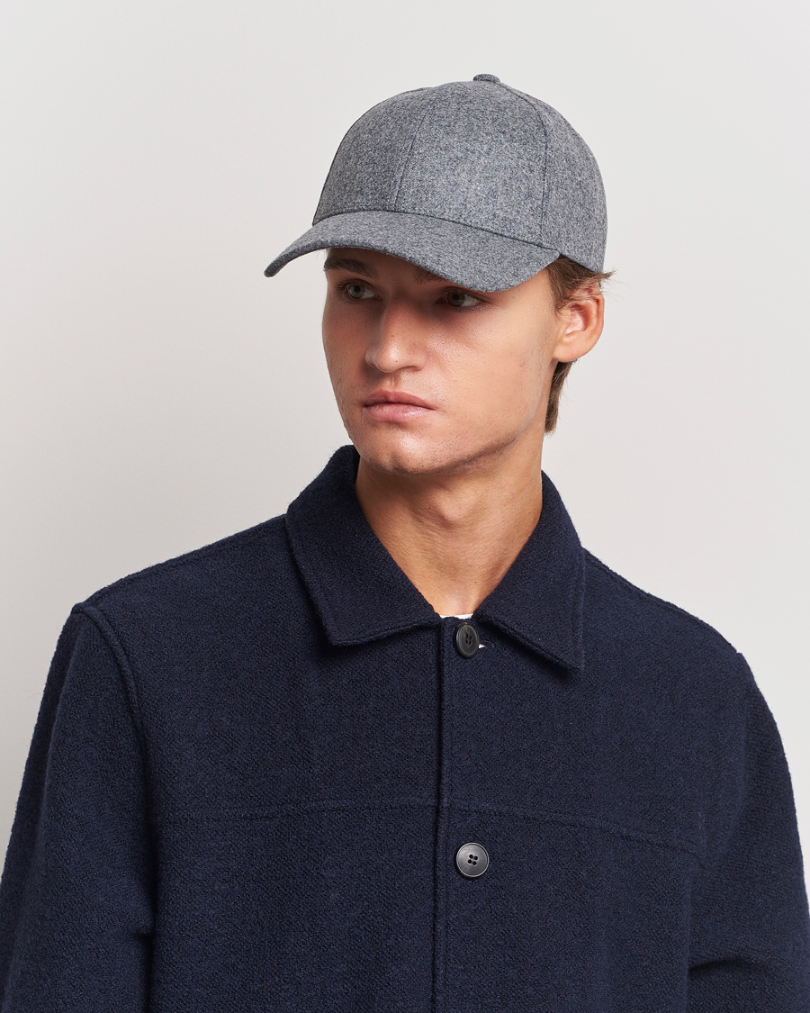 Heren | Afdelingen | Varsity Headwear | Flannel Baseball Cap Granite Grey