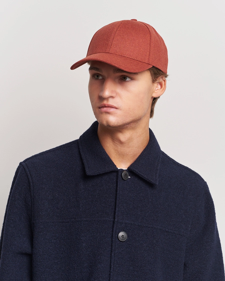 Heren | Petten | Varsity Headwear | Flannel Baseball Cap Coppo Orange