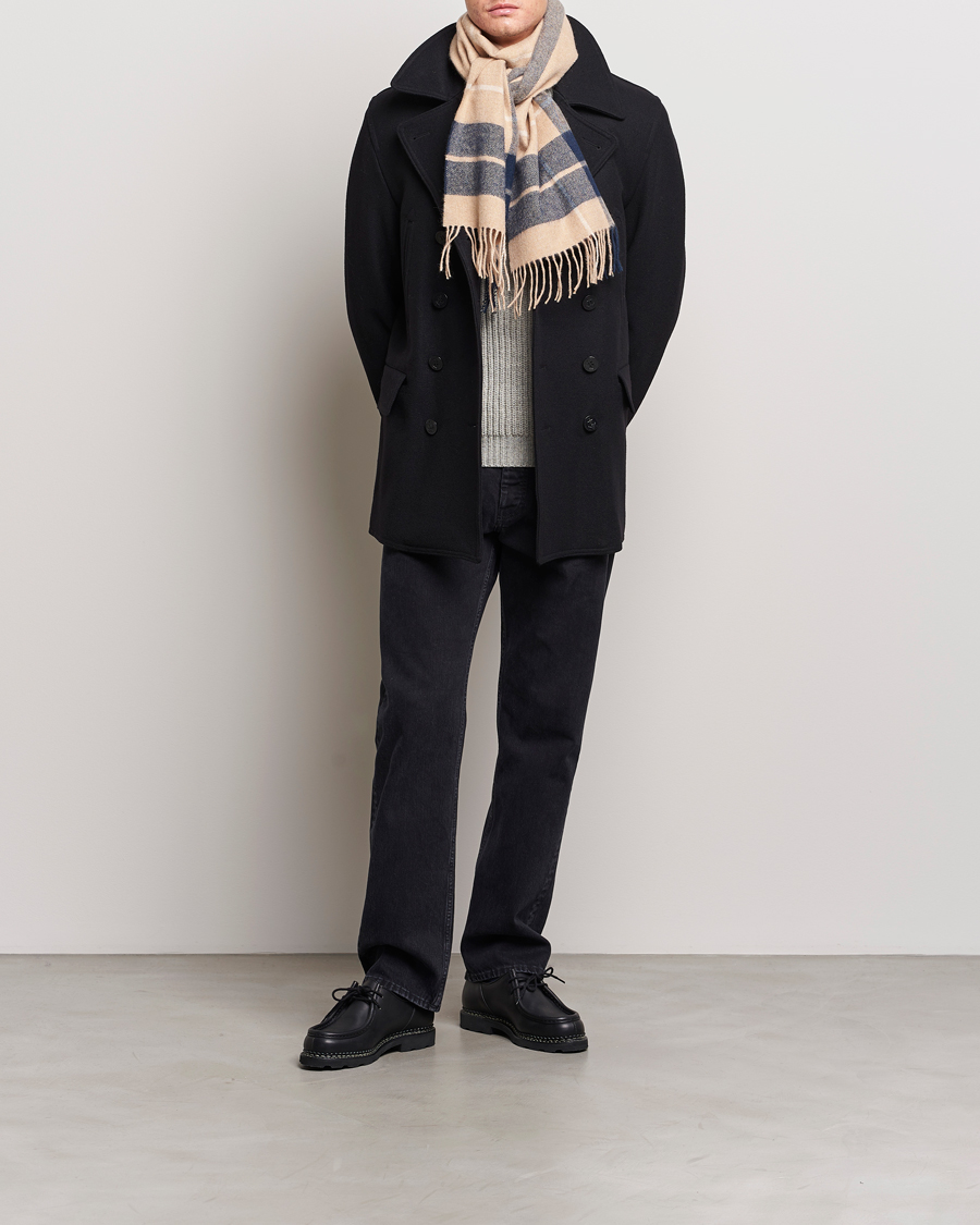 Heren | Jassen | Gloverall | Churchill Reefer Peacoat Black