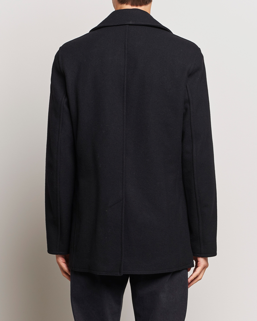 Heren | Jassen | Gloverall | Churchill Reefer Peacoat Black