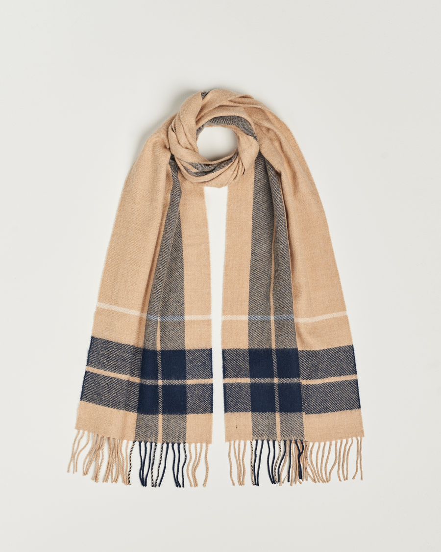 Heren | Gloverall Lambswool Scarf Camel Check | Gloverall | Lambswool Scarf Camel Check
