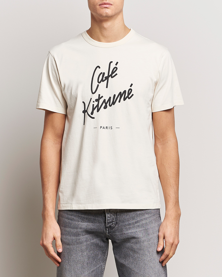 Heren | Kleding | Café Kitsuné | Crew T-Shirt Latte