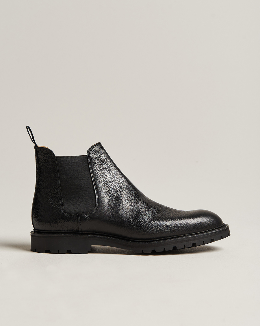 Heren | Handgemaakte schoenen | Crockett & Jones | Chelsea 11 Black Calf Grained
