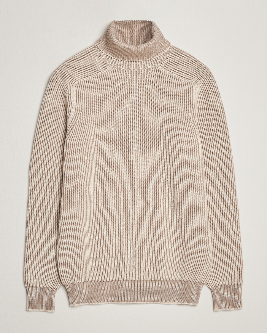 Heren | Truien | SEASE | Dinghy Rib Cashmere Rollneck Oyster