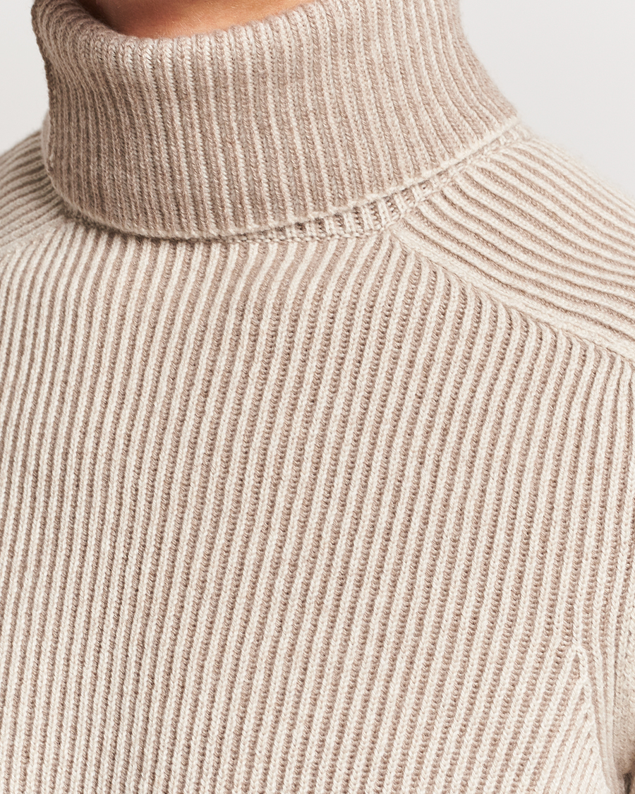 Heren | Truien | SEASE | Dinghy Rib Cashmere Rollneck Oyster