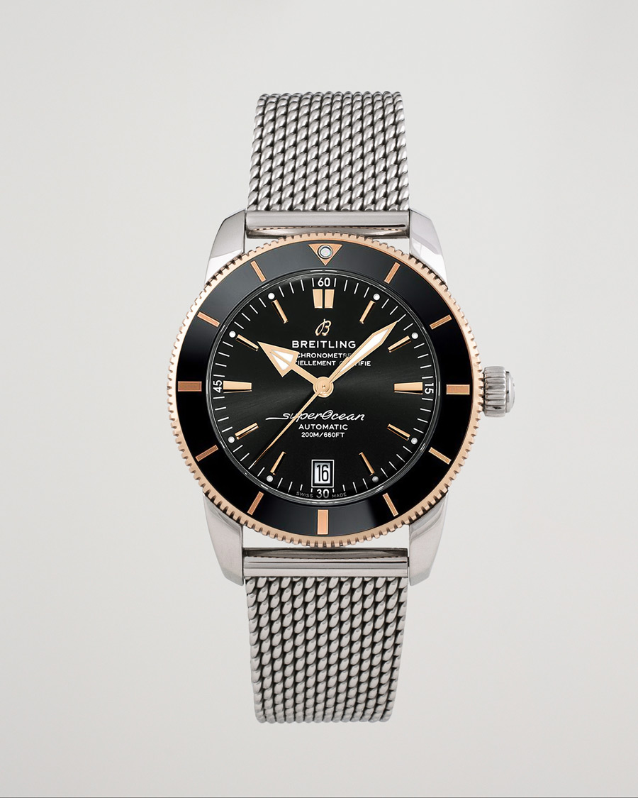 Heren | Breitling Pre-Owned Superocean Heritage 42 UB2010 Steel Black | Breitling Pre-Owned | Superocean Heritage 42 UB2010 Steel Black