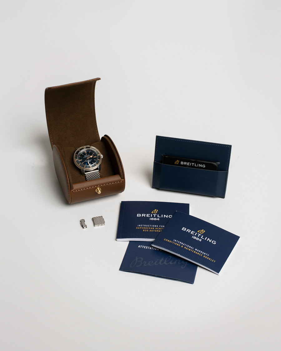 Heren | Breitling Pre-Owned Superocean Heritage 42 UB2010 Steel Black | Breitling Pre-Owned | Superocean Heritage 42 UB2010 Steel Black