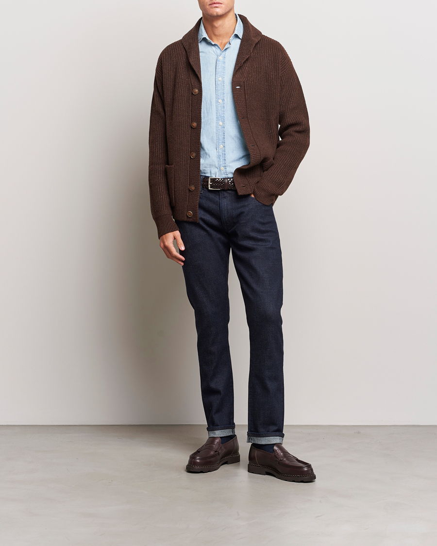 Heren | Truien | Polo Ralph Lauren | Wool Knitted Sweater Bear Brown Heather
