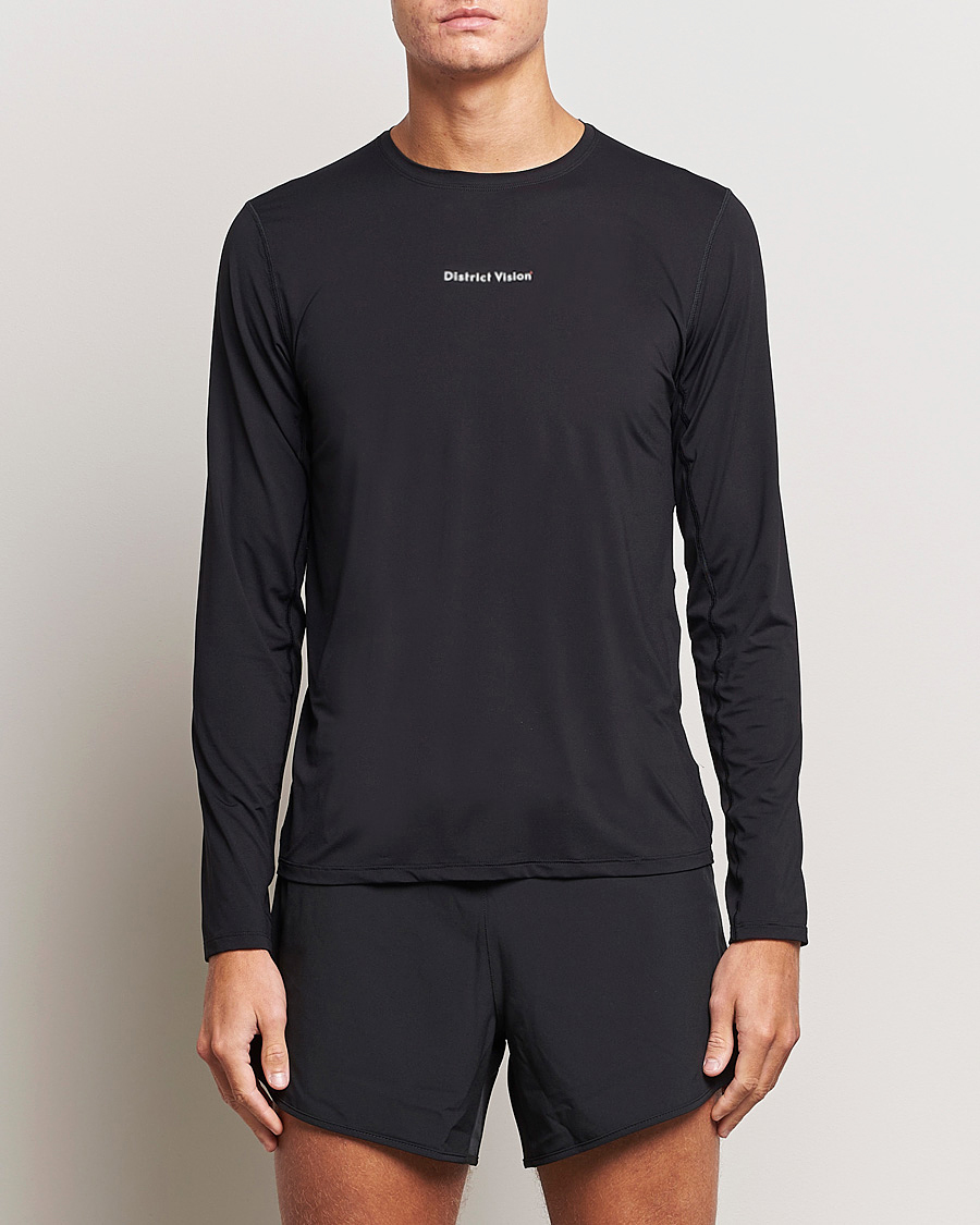 Heren | T-shirts | District Vision | Ultralight Aloe Long Sleeve Black