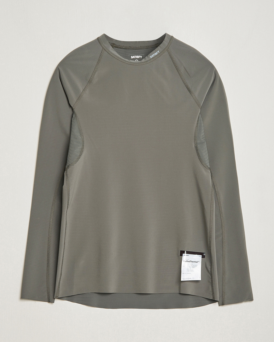 Heren | T-shirts | Satisfy | CoffeeThermal Base Layer Dark Natural