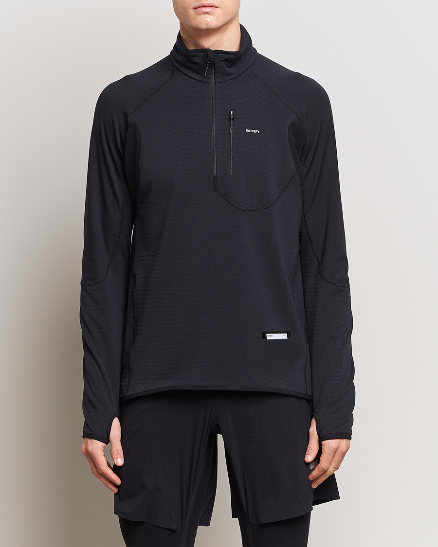 Heren | Running | Satisfy | GhostFleece Half Zip Black