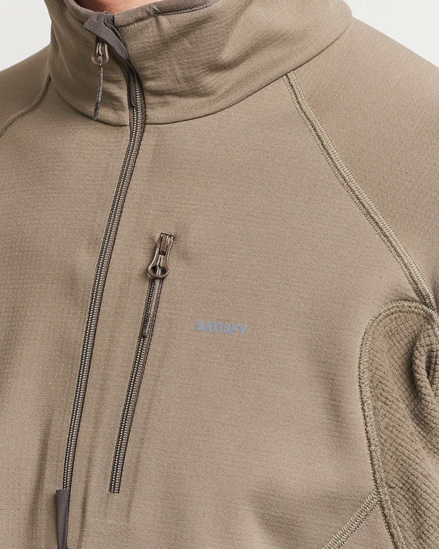 Heren | Truien | Satisfy | GhostFleece Half Zip Smoky Quartz