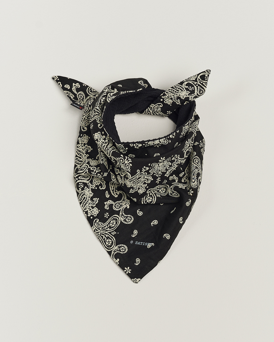 Heren | Satisfy Japanese Cotton Bandana Black | Satisfy | Japanese Cotton Bandana Black