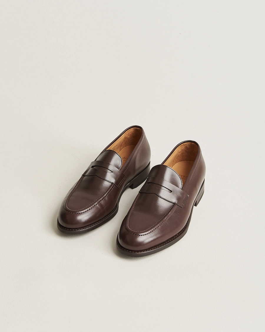 Heren | Handgemaakte schoenen | Myrqvist | Stenhammar Loafer Dark Brown Calf