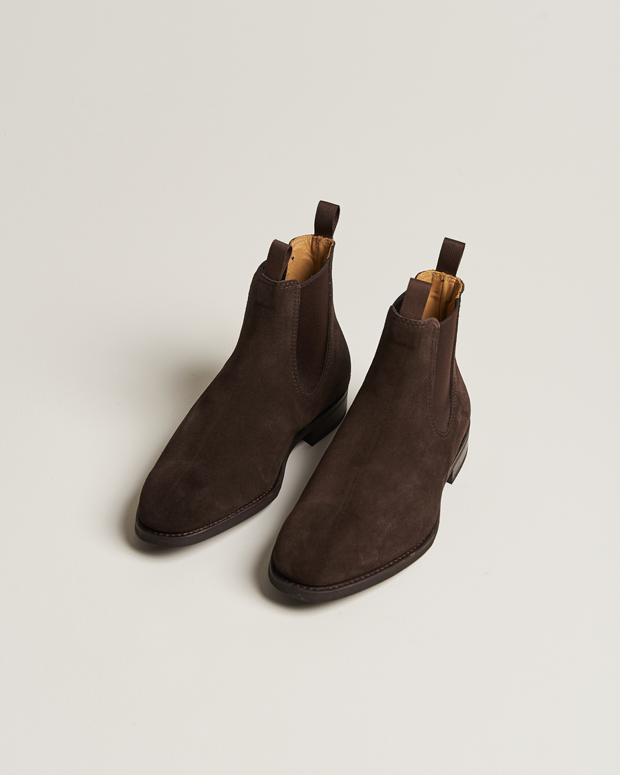 Heren | Chelsea boots | Myrqvist | Granhult Chelsea Boot Dark Brown Suede