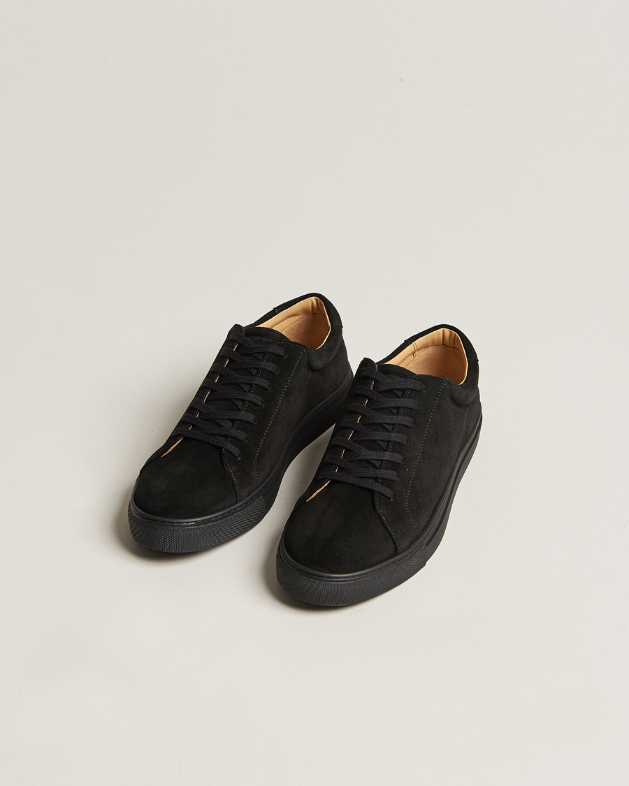 Heren |  | Myrqvist | Oaxen Monochrome Sneaker Black Suede