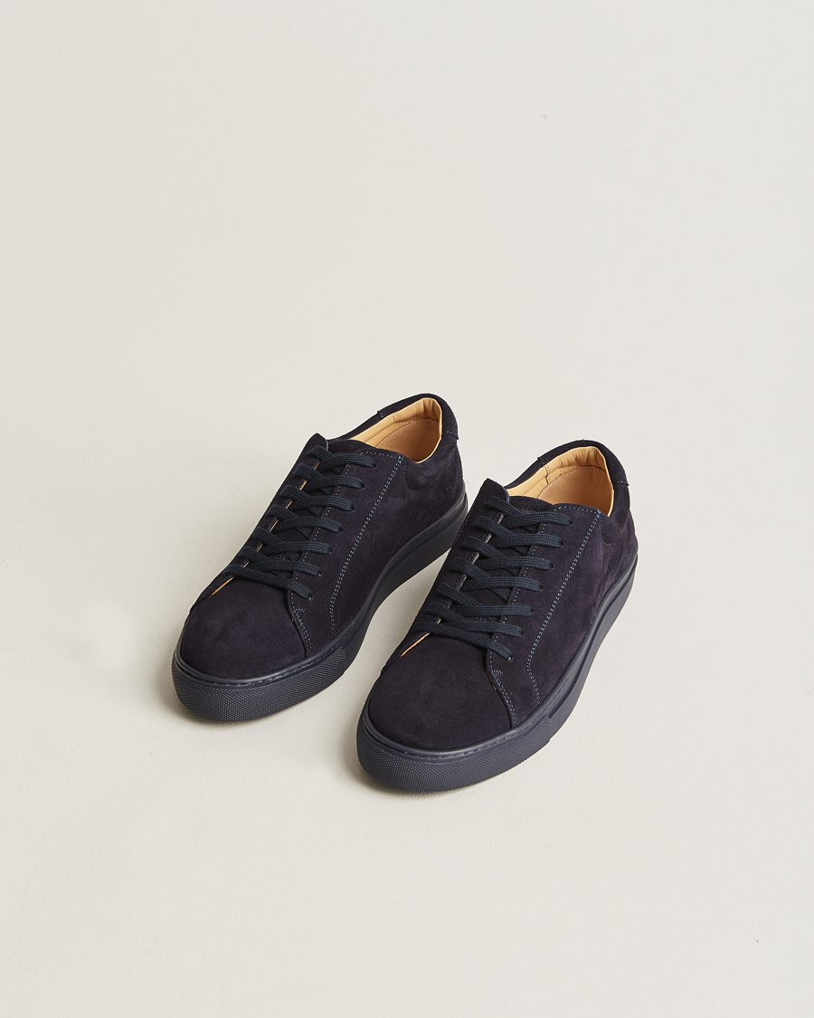 Heren | Myrqvist | Myrqvist | Oaxen Monochrome Sneaker Navy Suede