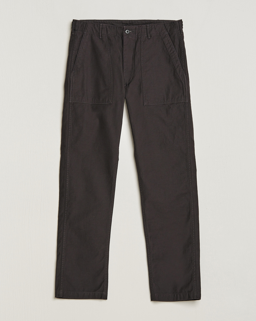 Heren | orSlow | orSlow | Slim Fit Original Sateen Fatigue Pants Black