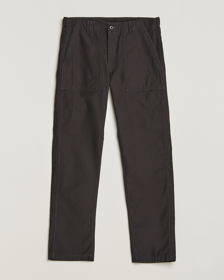 Heren | Broeken | orSlow | Slim Fit Original Sateen Fatigue Pants Black