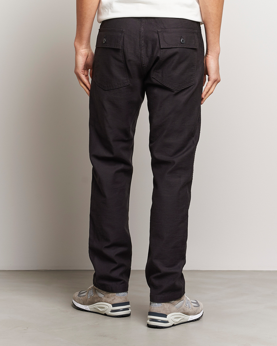 Heren | Broeken | orSlow | Slim Fit Original Sateen Fatigue Pants Black