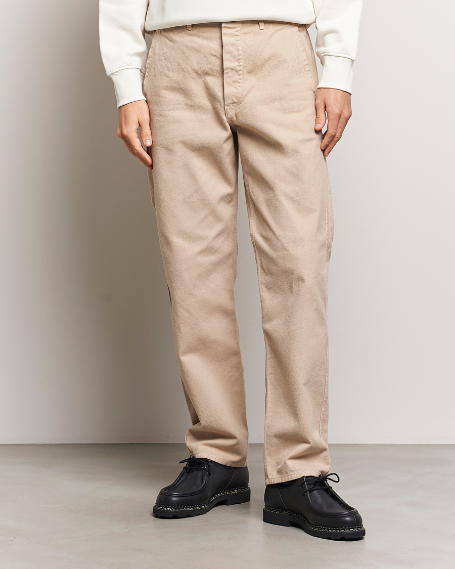 Heren | Broeken | orSlow | French Work Pants Beige