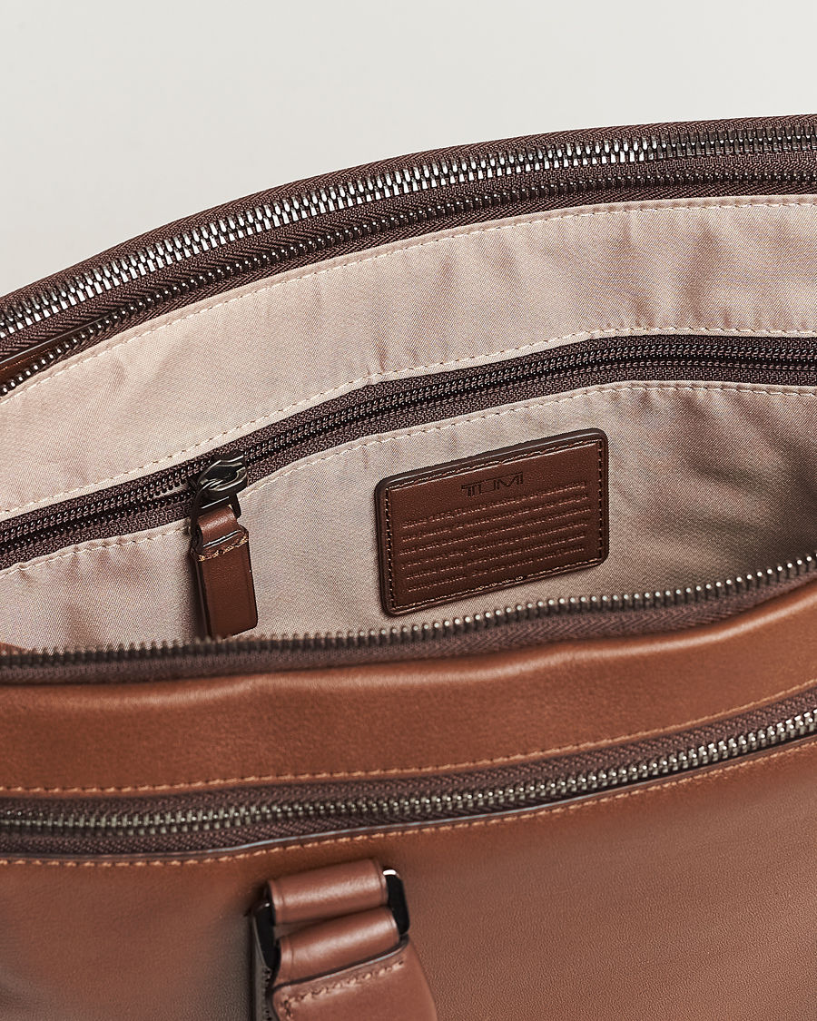 Heren | Tassen | TUMI | Harrison Sycamore Slim Leather Brief Cognac