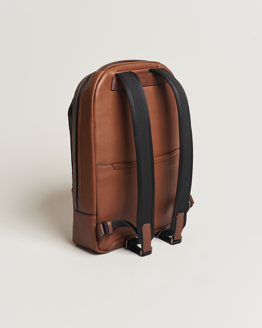 Heren | Tassen | TUMI | Harrison Bradner Leather Backpack Cognac