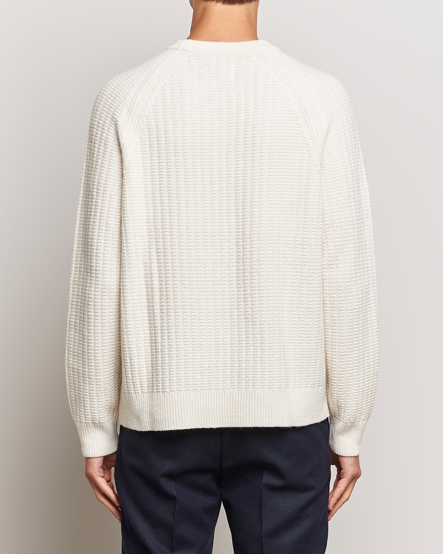 Heren | Truien | GANT | Textured Raglan Knitted Crew Neck Cream