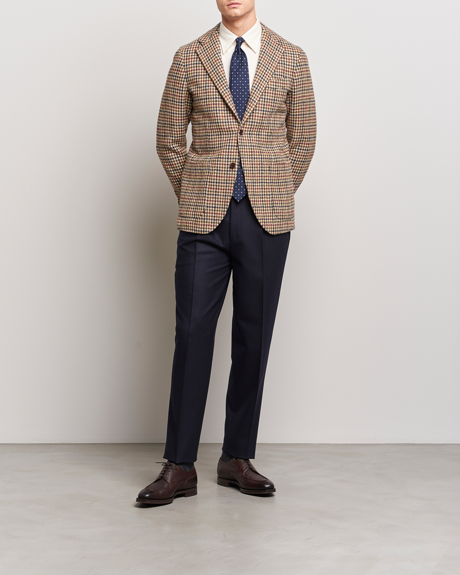 Heren | Blazers | Beams F | Harris Tweed Gunclub Check Blazer Brown
