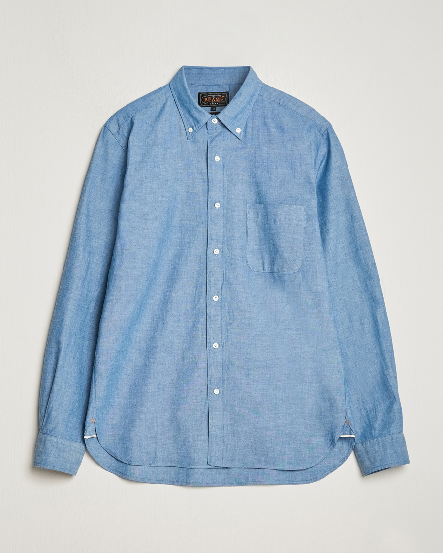 Heren | Overhemden | BEAMS PLUS | Chambray Button Down Shirt Light Blue
