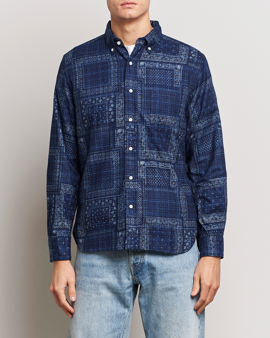 Heren | Overhemden | BEAMS PLUS | Patchwork Button Down Shirt Indigo