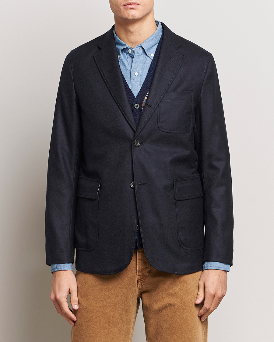 Heren | Blazers | BEAMS PLUS | Flannel Blazer Navy